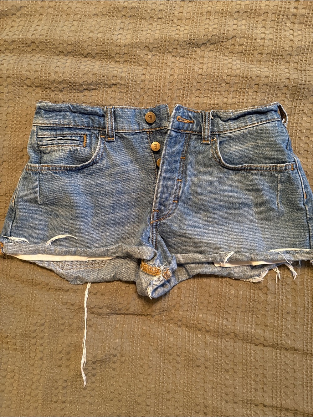 Pilcro Light Blue Distressed Denim Cutoff Shorts